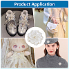 10Pcs Non-woven Fabric & Acrylic & Glass Ornament Accessories DIY-GO0002-72-5