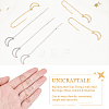 Unicraftale 8 Pairs 2 Colors 304 Stainless Steel Ear Thread EJEW-UN0002-05-5