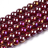 Electroplate Opaque Glass Beads Strands GLAA-T032-P4mm-AB05-1