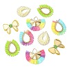 10Pcs 5 Styles Alloy with Paper Pendants FIND-CJ0004-51-8