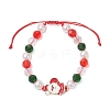 Christmas Glass Bracelets BJEW-JB12438-02-2
