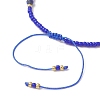 Natural Lapis Lazuli & Seed Glass Beaded Braided Bead Bracelets BJEW-JB12605-04-4