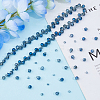 Full Rainbow Plated Electroplate Transparent Glass Beads Strands EGLA-FI0001-02-5