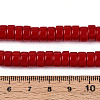Opaque Solid Color Glass Beads Strands GLAA-N026-4x8mm-06-4