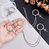 4Pcs 2 Styles Cross Iron Chain Boot Strap Chains HJEW-PH02024-3