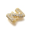 Brass Micro Pave Cubic Zirconia Links KK-I717-04Z-2