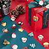 40Pcs 10 Styles Christmas Theme Opaque Resin Cabochons CRES-SC0002-56-4