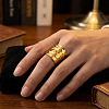 304 Stainless Steel Wide Band Cuff Open Rings XW9873-2