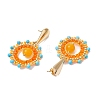 Natural Mixed Stone Boho Stud Earrings EJEW-MZ00281-6