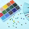 1200Pcs 15 Colors Electroplate Glass Beads Strands EGLA-YW0001-53-6