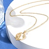 Brass Clear Cubic Zirconia Pendant Necklaces for Women NJEW-B121-01G-02-1