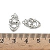 Brass Micro Pave Clear Cubic Zirconia Pendants KK-A280-16P-3