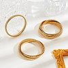 3Pcs 3 Styles Stainless Steel Bangles BJEW-PH0004-54-2
