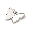 304 Stainless Steel with Shell Butterfly Charms STAS-K263-21P-2