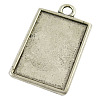 Tibetan Style Rectangle Pendant Cabochon Settings X-LF1598Y-1