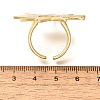 Brass Cuff Rings for Women RJEW-Q008-10G-3