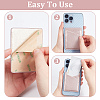 CRASPIRE 8Pcs 4 Colors PU Leather Cell Phone Adhesive Card Holders DIY-CP0007-47-3