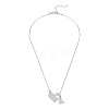 1Pc 302 Stainless Steel Heart Puzzle Pendant Cable Chain Lariat Y Necklaces for Women NJEW-TADJ0001-01P-2