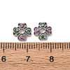 Brass Cubic Zirconia Bead Caps ZIRC-L105-03A-P-3