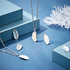 80Pcs Brass Blank Tag Flat Oval Slice Pendants KK-FH0002-56-3