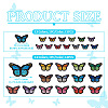 27Pcs 27 Style Butterfly Embroidered Cloth Iron on Patches DIY-TAC0020-39-4