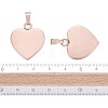 Ion Plating(IP) Fashionable 304 Stainless Steel Stamping Blank Tag Pendants LS-STAS-J002B-01RG-4