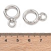 Rack Plating Brass Spring O Ring Clasps with Swivel Ring KK-CBAB1AF-09P-3