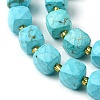 Synthetic Blue Turquoise Beads Strands G-Q010-A13-01-4