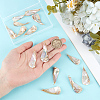 20Pcs Electroplated Natural Freshwater Shell Pendants PALLOY-GO00064-3