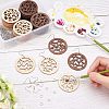 SUPERFINDINGS DIY Wooden Dangle Earring Making Kits DIY-FH0002-82-3