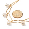 Shell Pearl & Acrylic Flower Bib Pendant Necklaces X1-NJEW-TA00169-3