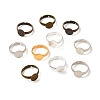 Mixed Color Adjustable Brass Pad Ring Findings EC541-14-M-1