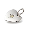 925 Sterling Silver Micro Pave Clear Cubic Zirconia Charms STER-V001-01P-11-2