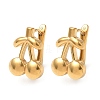 304 Stainless Steel Hoop Earrings EJEW-Z126-01G-2