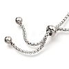 Adjustable 304 Stainless Steel Rhinestone Strass Chains Slider Bracelets BJEW-B008-01E-3