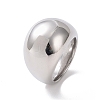 Non-Tarnish 304 Stainless Steel Chunky Dome Finger Ring for Women STAS-E168-09P-02-1