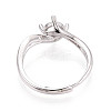 Rhodium Plated 925 Sterling Silver Micro Pave Cubic Zirconia Engagement Solitaire Ring Settings STER-N016-71P-3