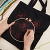 DIY Canvas Tote Bag Flower Pattern Embroidery Making Kit DIY-WH0308-236-4