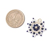 Glass Seed Beaded Snowflake Pendants PALLOY-MZ00953-03-2