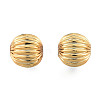 Brass Grooved Beads LS-KK-N259-27A-3