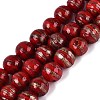 Handmade Gold Sand Lampwork Beads Strands LAMP-Q041-10C-1