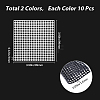 20Pcs 2 Colors Square Plastic Mesh Canvas Sheets DIY-GF0009-67-2