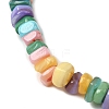 Dyed Natural Freshwater Shell Beads Stretch Bracelets for Men Women BJEW-JB12278-3