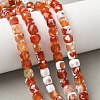 Natural Fire Crackle Agate Beads Strands G-H078-C49-6mm-04-1