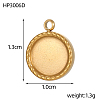 Flat Round 304 Stainless Steel Pendants Cabochon Settings STAS-OY007-11G-2