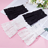 Gorgecraft 2 Pairs 2 Colors Cotton Lace Sleeves AJEW-GF0008-67-4
