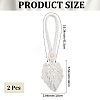 2Pcs Handmade Macrame Leaf Curtain Tiebacks AJEW-CN0003-65A-2