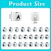 20Pcs Luminous Cube Letter Silicone Beads 12x12x12mm Square Dice Alphabet Beads with 2mm Hole Spacer Loose Letter Beads for Bracelet Necklace Jewelry Making JX437S-2
