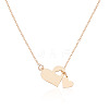 1Pc 302 Stainless Steel Heart Puzzle Pendant Cable Chain Lariat Y Necklaces for Women NJEW-TADJ0001-01KCG-1