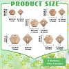 20Pcs 5 Styles Wood Beads WOOD-FS0002-59-3